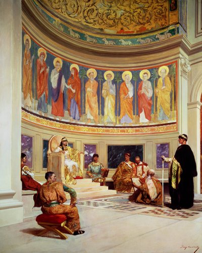 St John Chrysostom exiled by Empress Eudoxia by Jean Joseph Benjamin Constant